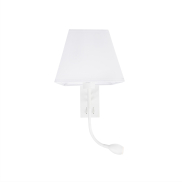 Nova Luce Valencia - applique murale avec interrupteur - 25 x 21 x 40 cm - 3W LED inclus - blanc