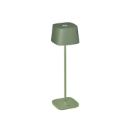 Konstsmide Capri - lampe de table d'extérieur - 10 x 10 x 36 cm - 2,2W dim to warm LED inclus - rechargeable - IP54 - vert