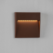 Nova Luce Fem - applique murale extérieure - Ø 16 x 16 x 2,7 cm - 5W LED inclus - IP54 - corten