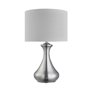 Searchlight Touch - lampe à poser - Ø 24 x 40 cm - 3 niveaux d'intensité - laiton antique et crème