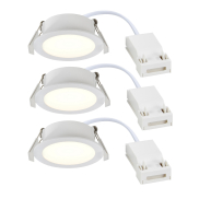 Nordlux Olea 3-Kit - spot encastré - Ø 85 mm, Ø 68 mm taille d'encastrement - 4,4W LED inclus - IP65 - blanc