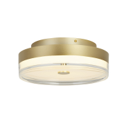 Searchlight Cyprus - plafonnier - Ø 30 x 11 cm - 21W LED dimmable inclus - doré et transparent