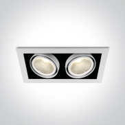 ONE Light COB Box Type Shop - spot à encastrer - 340 x 185 mm, 320 x 160 mm taille d'encastrement - 2 x 30W LED inclus - blanc