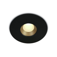 ONE Light COB Range spot encastrable - Ø 88 mm, Ø 75 mm encastrable - 8W LED inclus - IP54 - noir