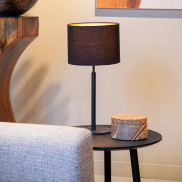Lucide Maya - lampe à poser - Ø 26 x 50,5 cm - noir