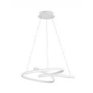 Nova Luce Menton - lampe suspendue - Ø 52 x 120 cm - 43W LED dimmable inclus - blanc sable