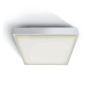 ONE Light LED Plafo Outdoor Square - plafonnier d'extérieur - 22,1 x 22,1 x 5,7 cm - 16W LED inclus - IP65 - blanc