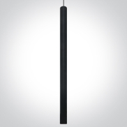 ONE Light spots sur rail - suspension - système sur rail triphasé - Ø 3,2 x 60 cm - 8W LED incluse - noir