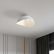 Nova Luce Opsi - plafonnier - Ø 50 x 24 cm - blanc sablé