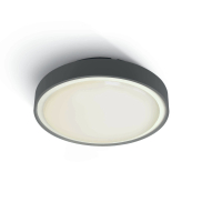 ONE Light LED Plafo Outdoor Round - plafonnier extérieur - Ø 26 x 7,5 cm - 16W LED inclus - IP65 - anthracite