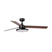Faro Rudder Tak 3 L - ventilateur de plafond avec lumière - Ø 132 - noir mat - 4000K