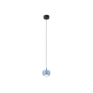 Nova Luce Conga - lampe suspendue - Ø 9,6 x 140 cm - 13W LED inclus - bleu clair