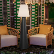 New Garden Lola 165 Pop - lampadaire avec source lumineuse rechargeable - Ø 45 x 165 cm - RGB + blanc 10W LED inclus - dimmable avec télécommande - IP54 - anthracite