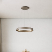 Nova Luce Ormi - lampe suspendue - Ø 45 x 150 cm - 38W dimmable LED inclus - brun champagne