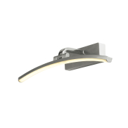 Searchlight Santorini - applique murale - 40 x 9 cm - 9W LED inclus - argent satiné et chrome