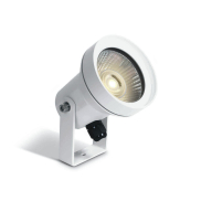 ONE Light GU10 Garden Round - spot au sol sur pointe - Ø 7,5 x 12,5 cm - IP65 - blanc