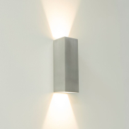 Artdelight Vegas - applique murale - 8 x 8 x 25 cm - 2 x 4W LED dimmable inclus - IP65 - aluminium