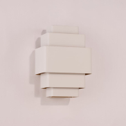 Artdelight Layers - applique murale - 13 x 20 x 27,5 cm - blanc et or