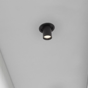 Nova Luce Naruto - spot à encastrer - Ø 95 mm à encastrer - 15W LED inclus - noir - couleur de lumière blanc chaud