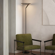 Nova Luce Tilia - lampadaire - Ø 33 x 168 cm - 26W dimmable LED inclus - noir sablé
