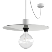 Creative Cables Elegant - lampe suspendue - Ø 40 x 514,8 cm - IP65 - blanc