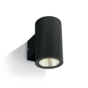 ONE Light Outdoor Wall Cylinders Up & Down Beam - applique murale extérieure - 8 x 10,6 x 13,8 cm - 2 x 6W LED inclus - IP54 - noir