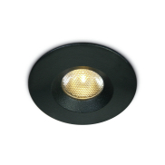 ONE Light - spot à encastrer - Ø 46 mm, Ø 38 mm à encastrer - 3W LED dimmable inclus - IP65 - noir