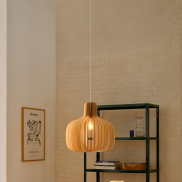 Nordlux Hazo 43 - lampe suspendue - Ø 43 x 243 cm - nature