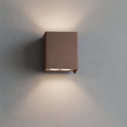 Nova Luce Elio - applique murale extérieure - 11,4 x 13 x 6,2 cm -  12W LED inclus - IP65 - corten
