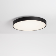 Nova Luce Perfect Profile - plafonnier télécommandé (incl.) - Ø 40 x 10 cm - 20W LED dimmable inclus - 2700K-6000K - noir