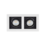 Projectlight Bloq 2 - spot encastré - 180 x 100 mm, 171 x 92 mm format encastré - blanc et noir