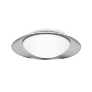 Faro Side - plafonnier/mural - Ø 45 x 12 cm - 17W LED inclus - noir & nickel