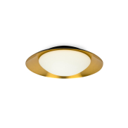 Faro Side - plafonnier/mural - Ø 39 x 11 x 21 cm - 15W LED inclus - noir & cuivre