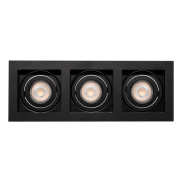 Projectlight Bloq 3L - spot encastrable - 270 x 100 mm, 250 x 92 mm encastrable - noir