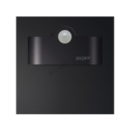 Skoff Tango Short LED - applique encastrée avec détecteur de mouvement - 73 x 73 mm - 230V - noir - 3000K