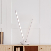 Nova Luce Intec - lampe de table - Ø 15 x 50 cm - 8W dimmable LED inclus - blanc sablé