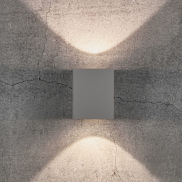 Nordlux Canto Kubi 2 - applique murale extérieure - 8,7 x 10,4 x 10 cm - 2 x 6W LED inclus - IP44 - gris