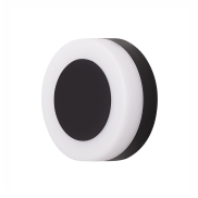 Nova Luce Tune - applique d'extérieur - Ø 15 x 5,5 cm - 9W LED inclus - IP65 - noir et blanc