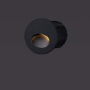 Nova Luce Circe - applique encastrée - Ø 7 x 6,5 cm - 3W LED inclus - IP54 - anthracite foncé