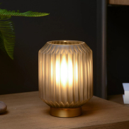Lucide Sueno - lampe à poser - Ø 12,5 x 17 cm - fumé