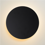Lucide Eklyps LED - applique murale - Ø 25 x 3 cm - 8W LED inclus - noir
