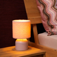 Lucide Woolly - lampe à poser - Ø 16 x 28 cm - rose