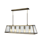 Searchlight Voyager - lampe suspendue - 90 x 20 x 100 cm - laiton antique