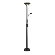 Searchlight Mother & Child - lampadaire avec liseuse - Ø25,4 x 180 cm - 15,5W + 5W LED dimmable inclus - noir mat