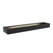 Maxlight Flink - applique murale - 45 x 10 x 4 cm - 12W LED inclus - IP44 - noir