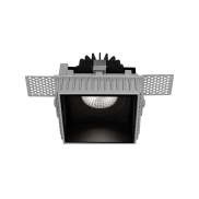 Nova Luce Belluno - spot encastrable sans garniture - 73 x 73 mm, 96 x 96 mm taille d'encastrement - IP54 - noir