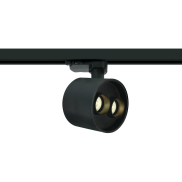ONE Light Dark Light Tubes - spot sur rail - système de rail triphasé - Ø 9 x 7,3 cm - 12W LED inclus - noir