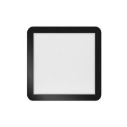 ETH Anne Square - plafonnier - 30 x 2,7 x 30 cm - 3 niveaux de gradation - 18W LED inclus - IP44 - noir