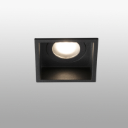 Faro Hyde - spot encastrable - 89 x 89 mm, 83 x 83 mm encastrable - IP44 - noir mat