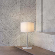 Nova Luce Sibnia - lampe de table - Ø 30 x 57,8 cm - blanc sablé